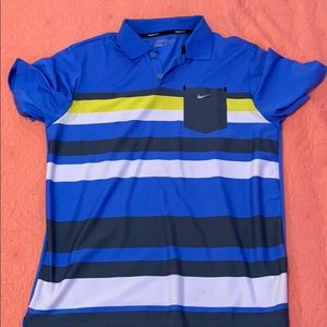 Blue Nike Polo Dri-Fit Size L
